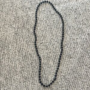 Elegant Black Beaded Necklace